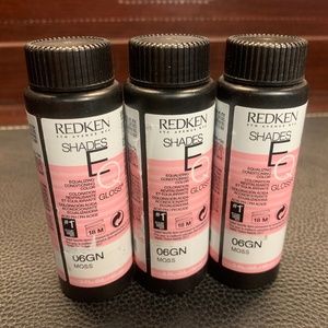 (3) Redken Shades EQ Conditioning Color Gloss 2oz 06GN Moss - 3 Bottles
